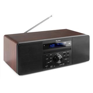 Audizio  Audizio Prato Heim-Audio-Midisystem 60 W Schwarz, Holz 