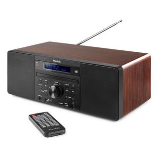 Audizio  Audizio Prato Heim-Audio-Midisystem 60 W Schwarz, Holz 