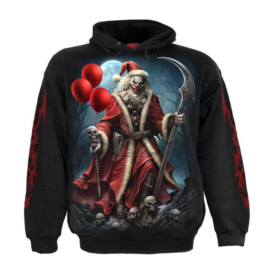 Sweat À Capuche motif/style Clown Père Noël