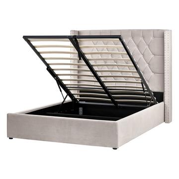 Lit ottoman en Velours Rétro LUBBON