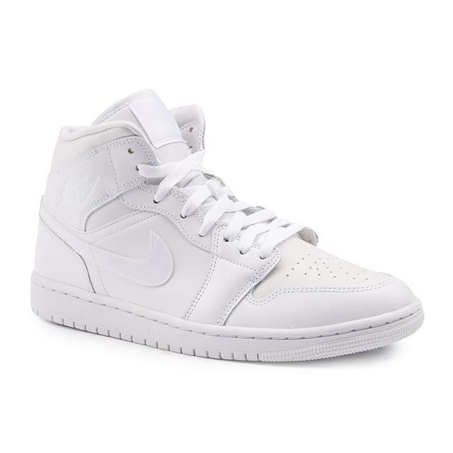 Image of Air Jordan 1 Mid-10 Herren Weiss 42