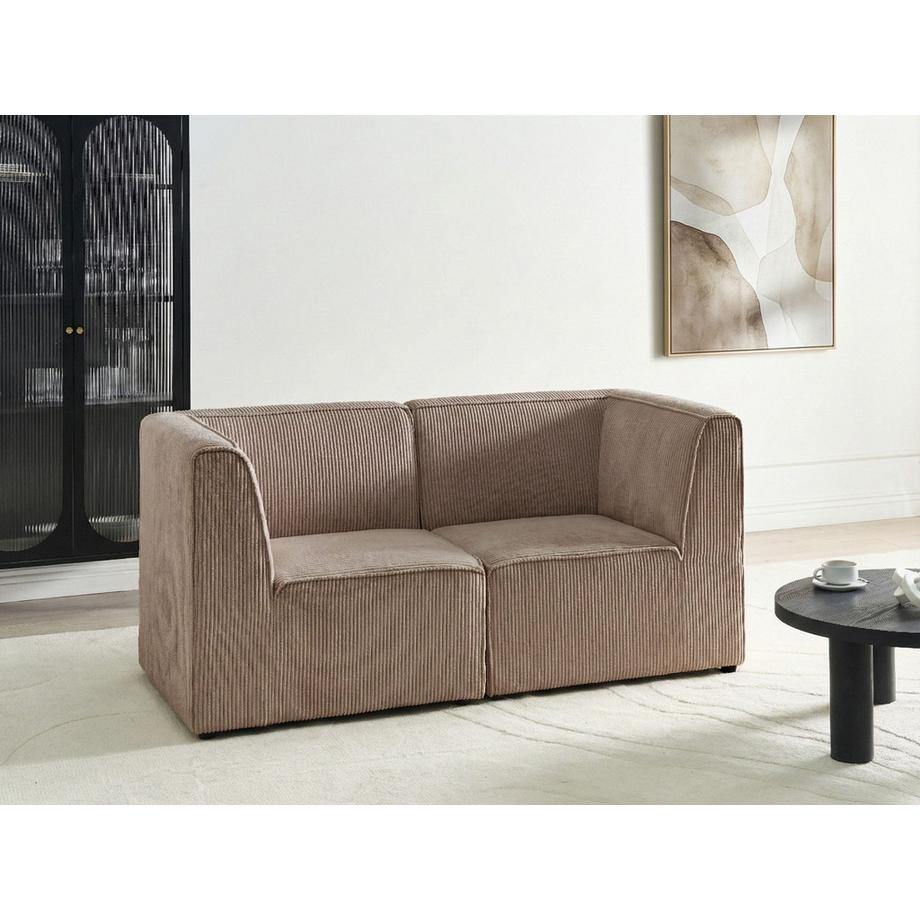 Beliani 2 Sitzer Sofa aus Cord  LEMVIG  