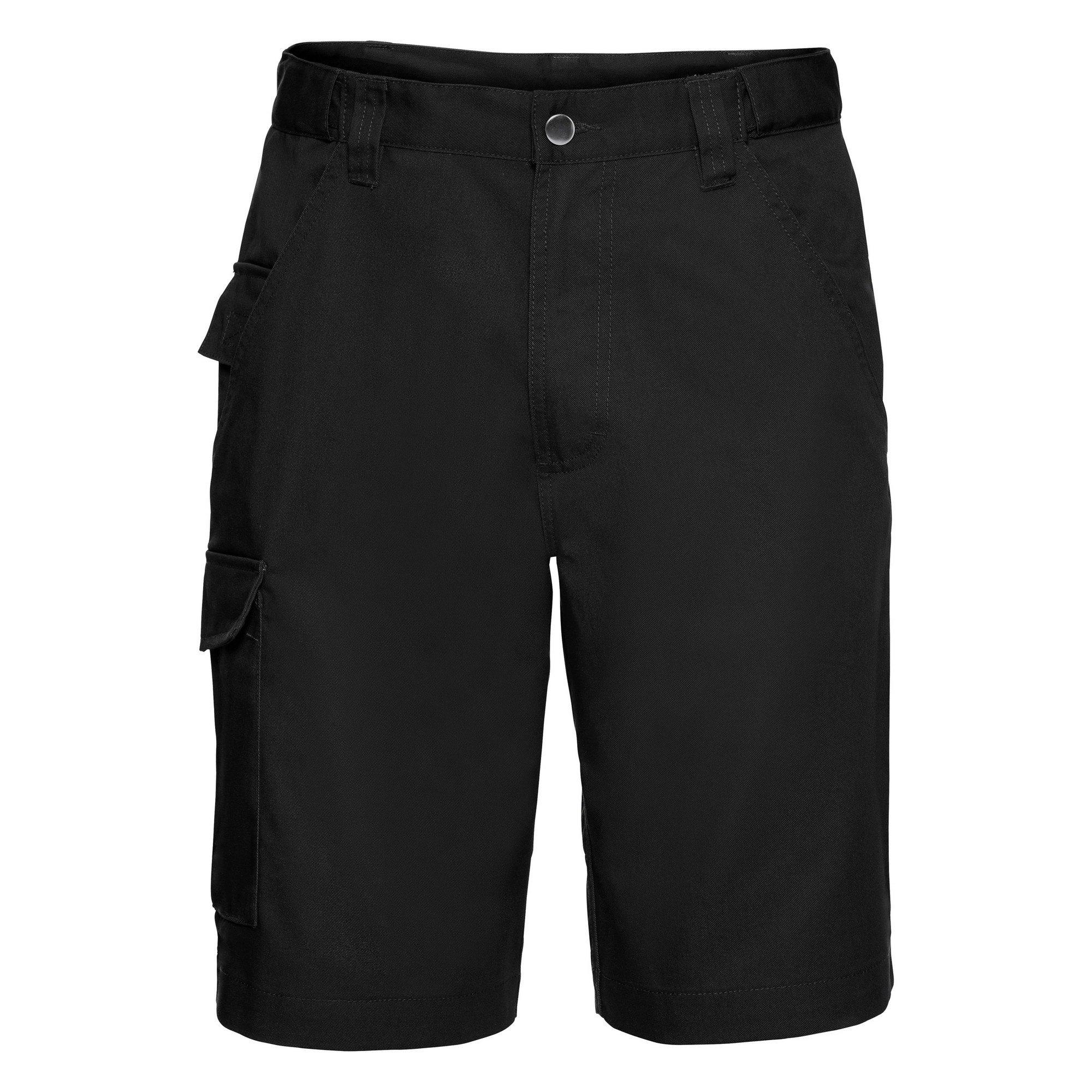 Image of Workwear Twill Shorts Cargoshorts Unisex Schwarz W46