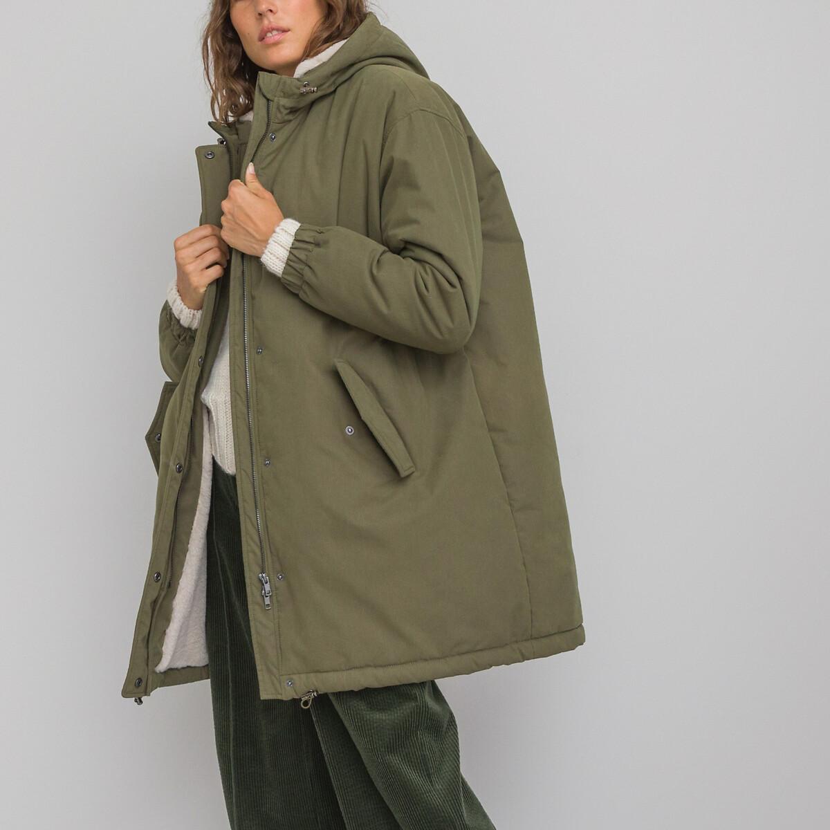 Image of Halblanger Oversize-parka Mit Kapuze Damen Grün 44
