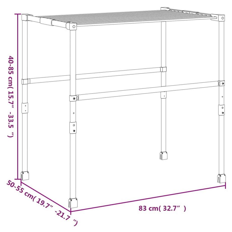 VidaXL  Séchoir-linge aluminium 