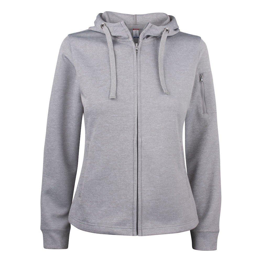 Image of Basic Hoodie Mit Durchgehendem Reißverschluss Aktiv Damen Grau XS