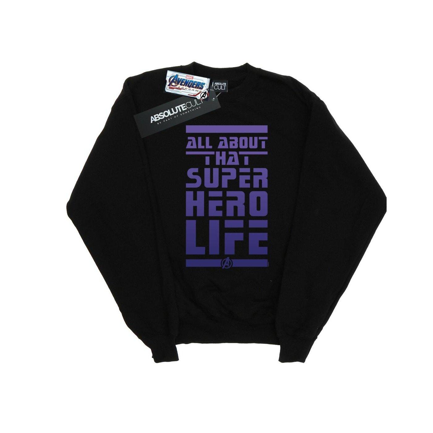 Image of Avengers Endgame Superhero Life Sweatshirt Damen Schwarz M