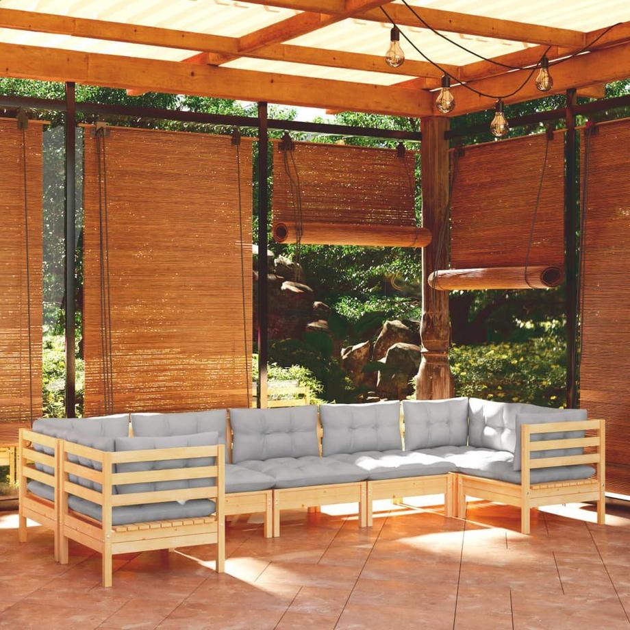 VidaXL set salotto da giardino Legno di pino  
