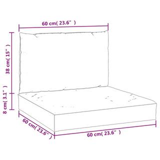 VidaXL  cuscino per pallet Tessuto 