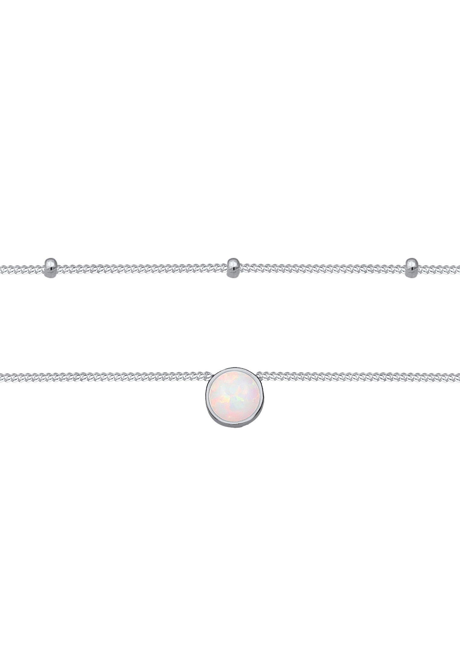 Elli  Halskette Choker Layer Opal 
