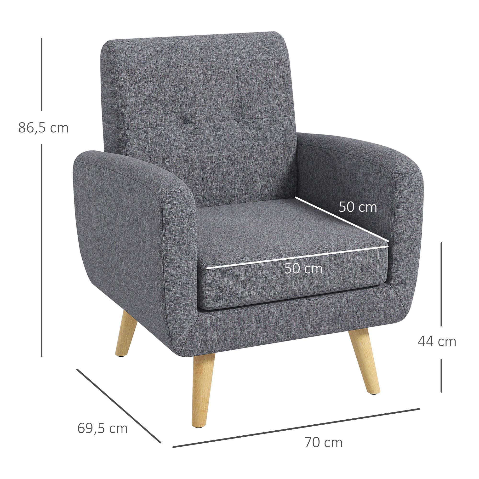 HOMCOM Fauteuil simple  