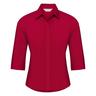 Russell Collection Popelin Bluse  Rot Bunt