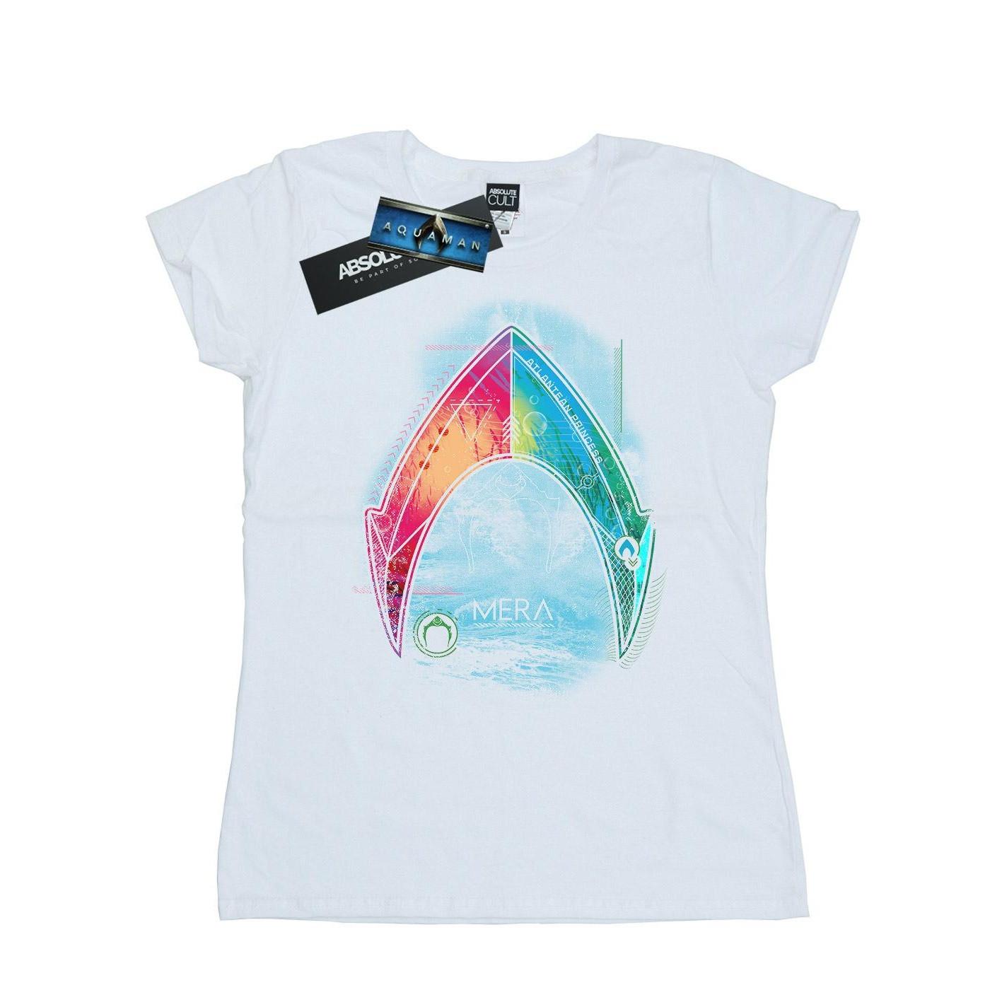 Image of Aquaman Mera Logo Tshirt Damen Weiss L