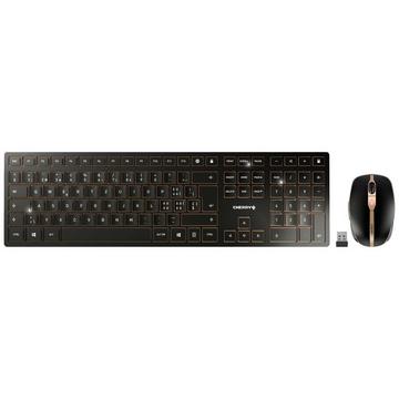 DW 9100 Slim, Schweizerisches Layout, QWERTZ Tastatur, kabellose Tastatur- und Maus set -bronze