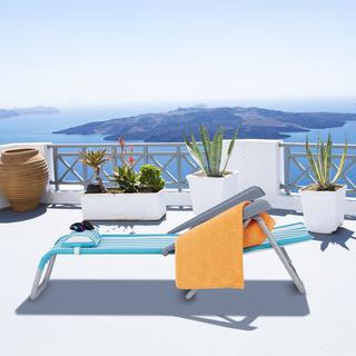 Northix Messingstuhl mit Nackenkissen - klappbar  