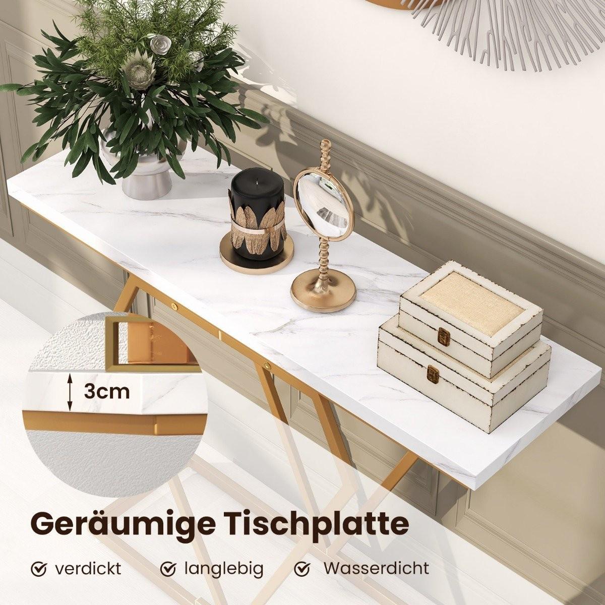 Northix Konsolentisch in Marmoroptik  