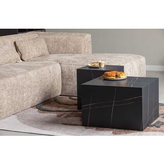 mutoni Table basse Benji aspect marbre noir  