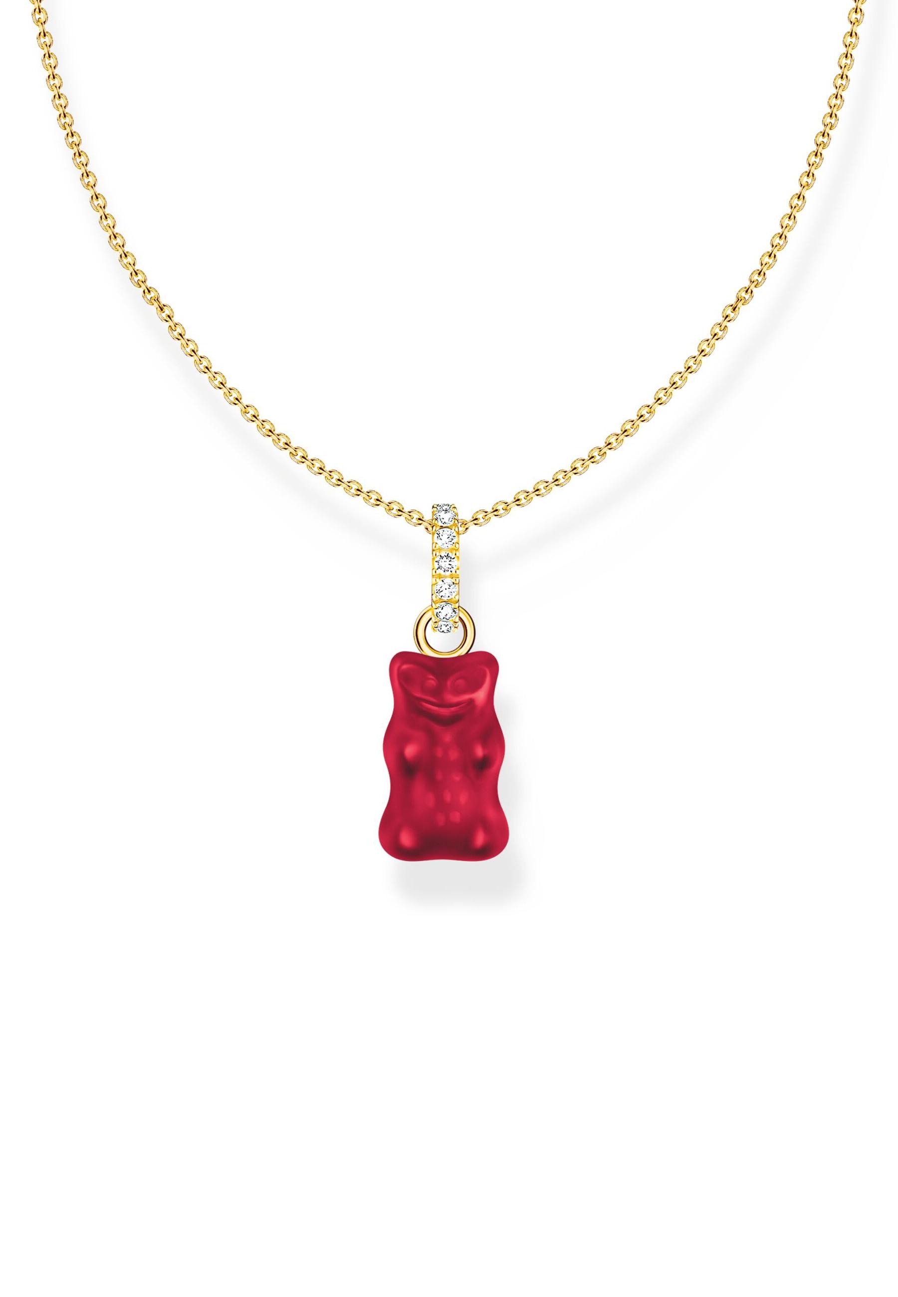 Image of Halskette Haribo Rot Goldbär Damen Gold ONE SIZE