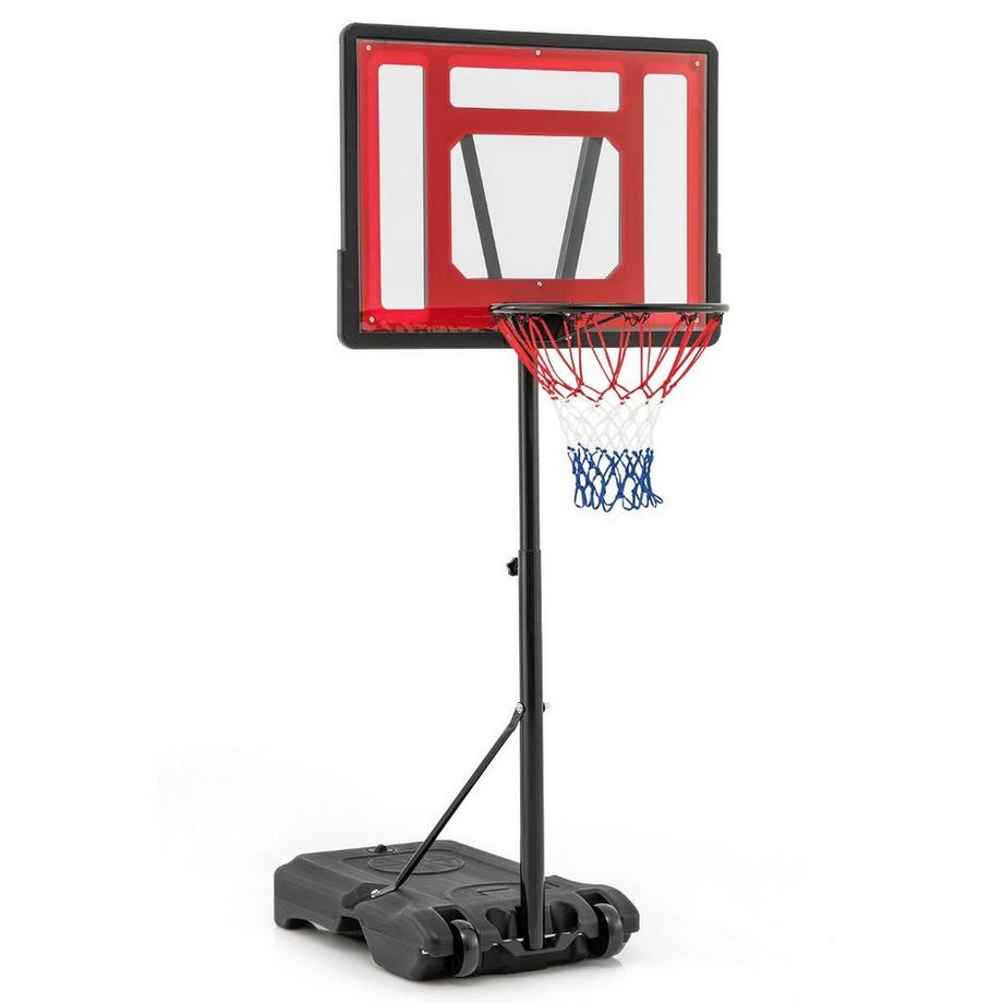 Northix  Pool Basketballkorb outdoor Basketballständer 115-135 cm höhenverstellbar Rot 