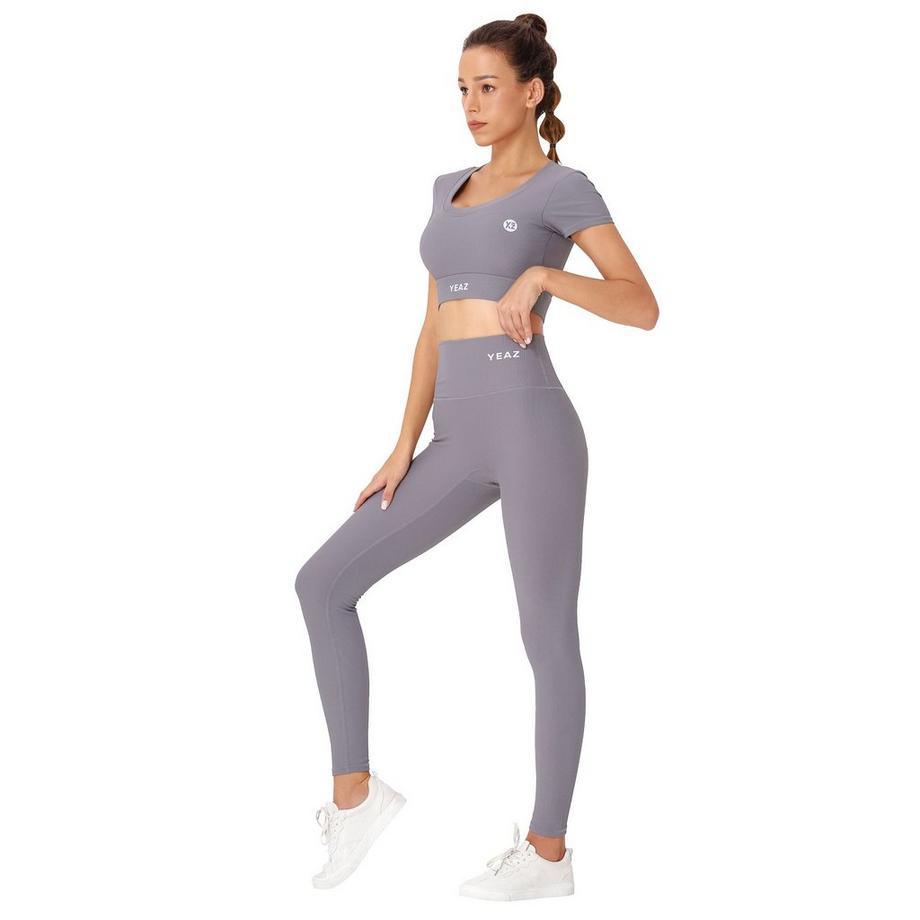 YEAZ  CLUB LEVEL SET Top + Leggings - Shadow Grey 