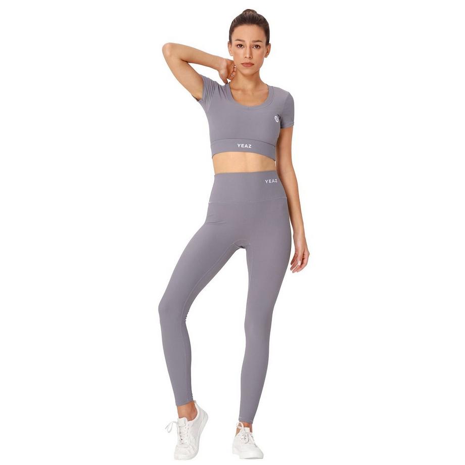 YEAZ  CLUB LEVEL SET Top + Leggings - Shadow Grey 