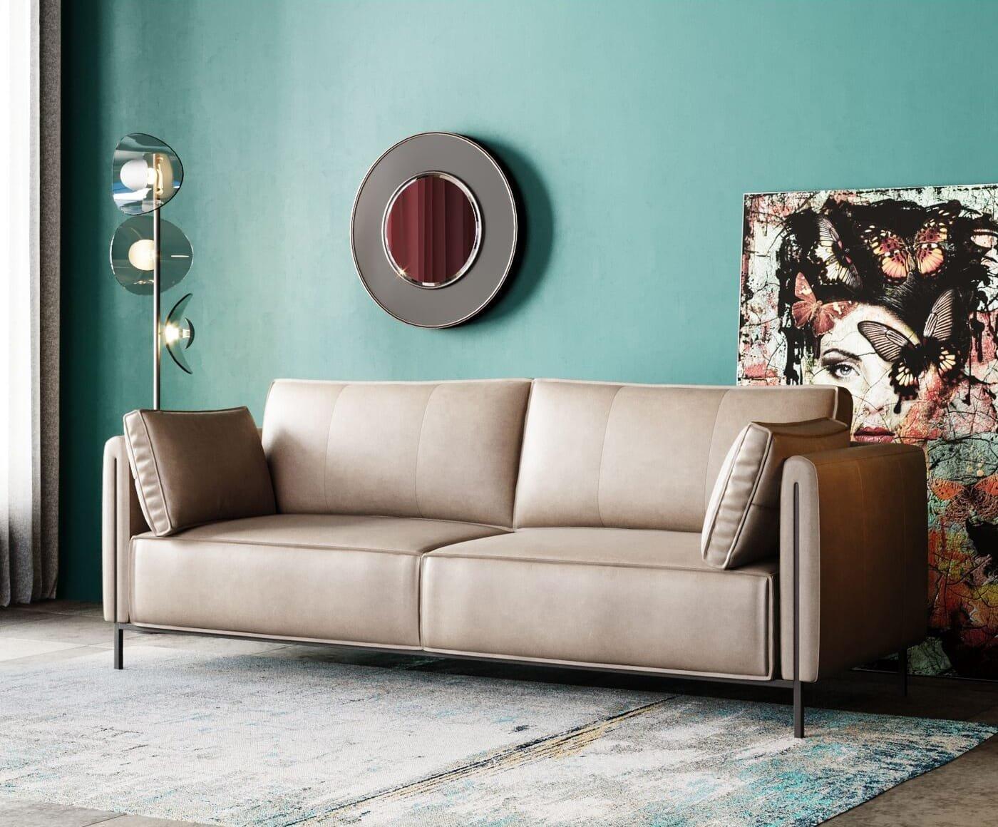 KARE Design Sofa Victor 3-Sitzer Leder  