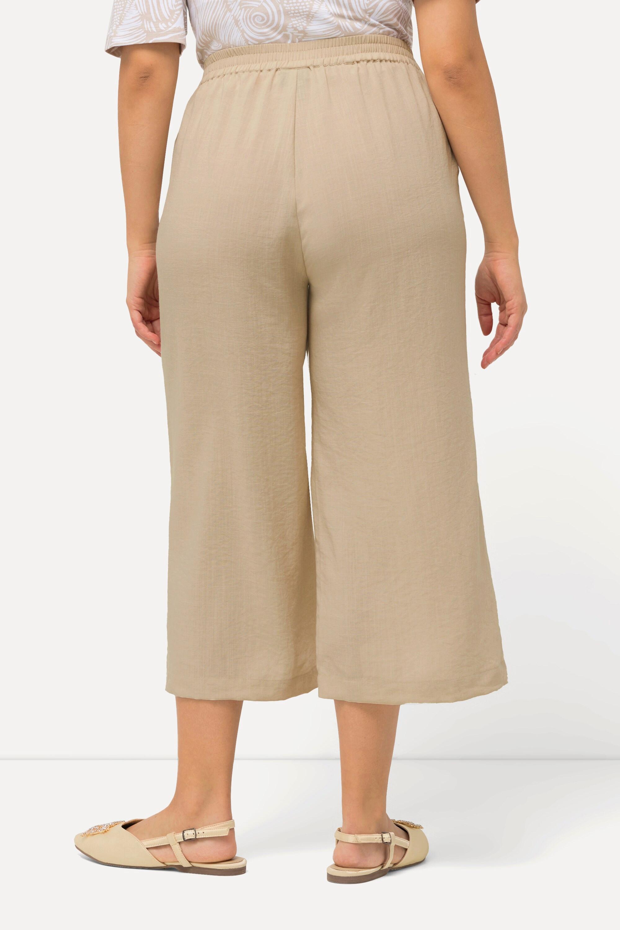 Ulla Popken  Jupe-culotte longueur mollet, jambe large et taille élastique 