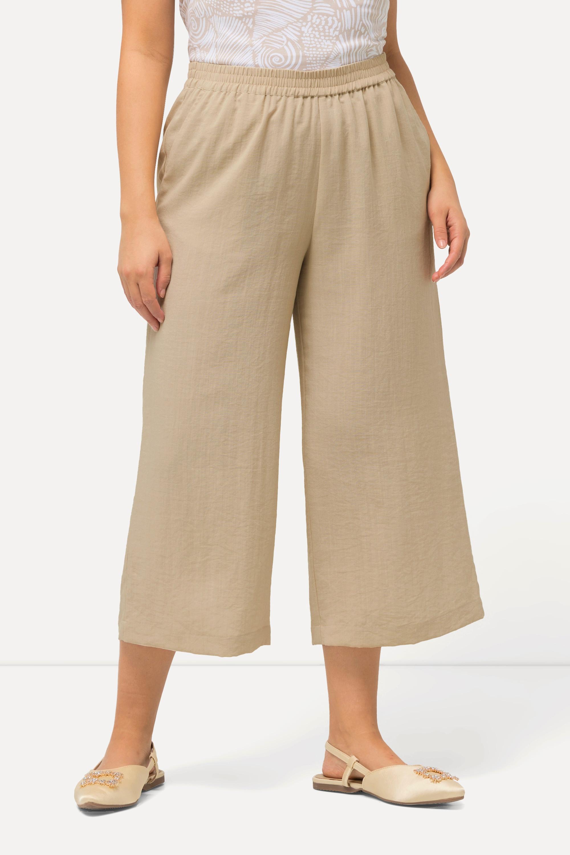 Ulla Popken  Jupe-culotte longueur mollet, jambe large et taille élastique 