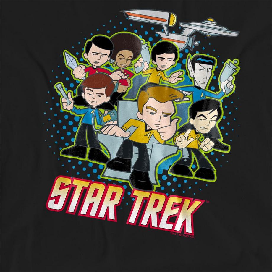 Star Trek Maglietta Quogs Stampa Collage  