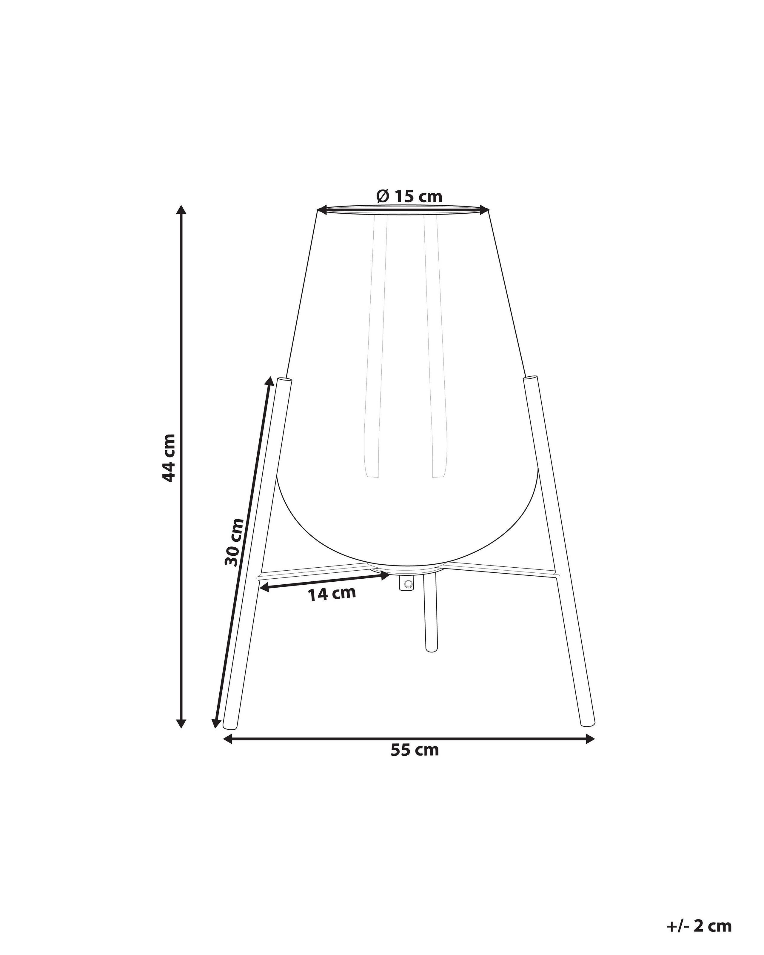 Beliani Lampe à poser en Acier Glamour MENA  