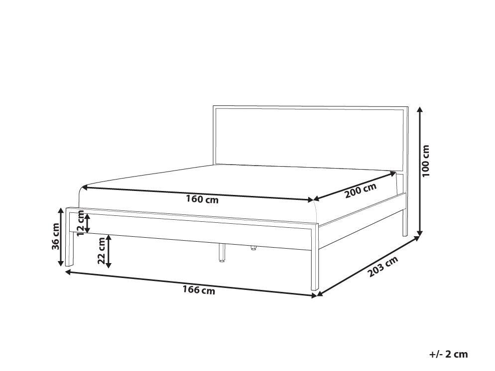 Beliani Bett mit Lattenrost aus MDF-Platte Klassisch ERVILLERS  