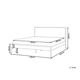 Beliani Bett mit Lattenrost aus MDF-Platte Klassisch ERVILLERS  