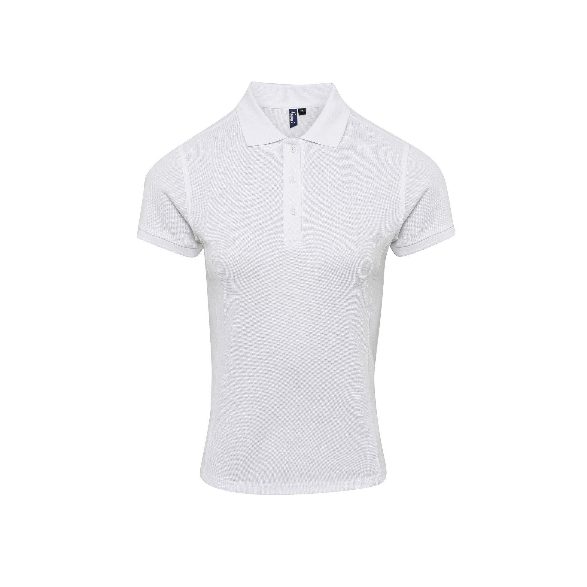 Image of Poloshirt Coolchecker Mit Coolplus Damen Weiss S