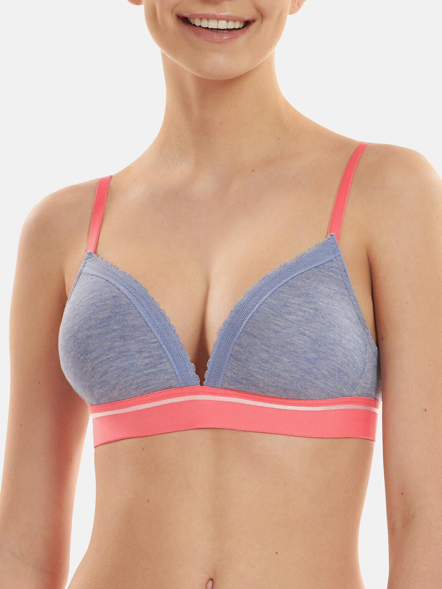 Image of Vorgeformter Triangel-bh Ohne Bügel Youthful Damen Violett Bedruckt B/75