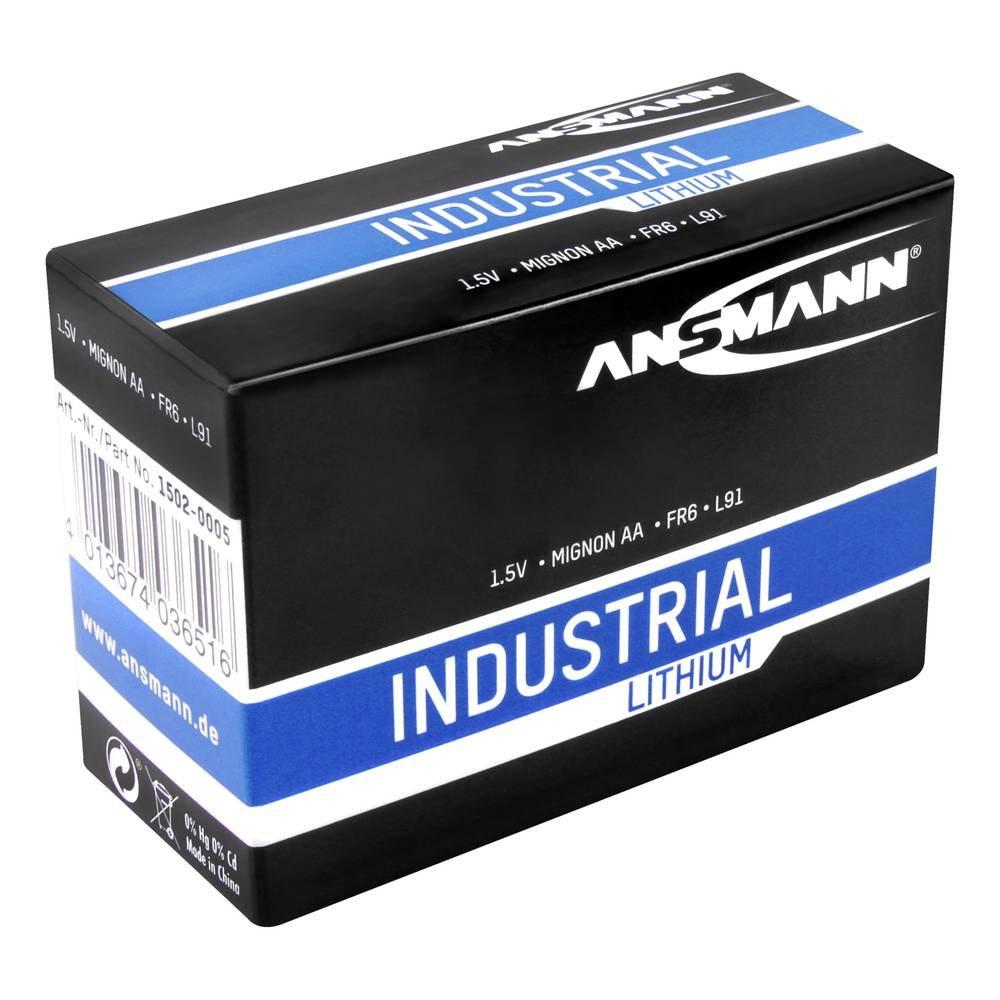 ANSMANN  Lithium Industrial FR6 Batteria Stilo (AA) Litio 3000 mAh 1.5 V 10 pz. 