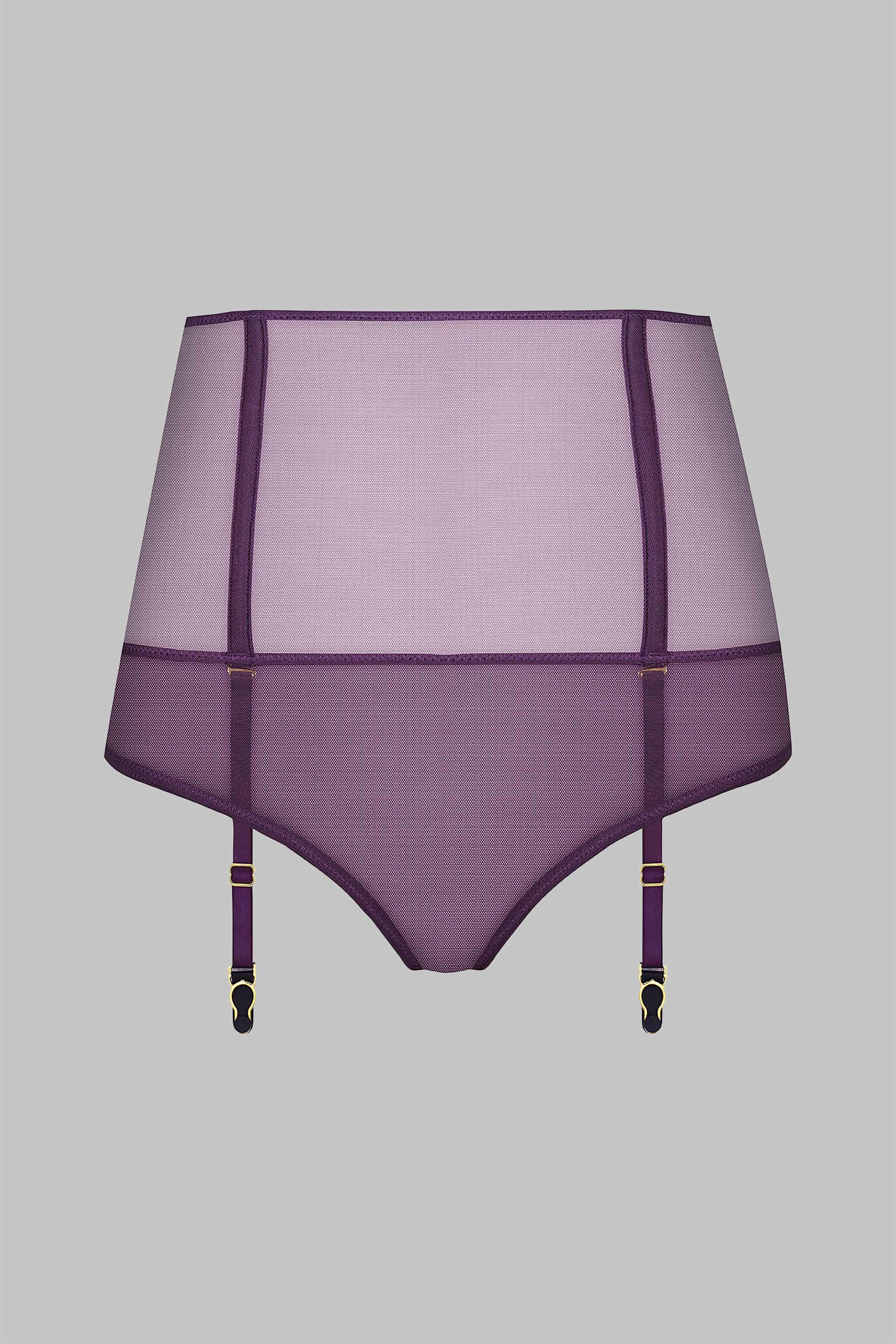 MAISON CLOSE  Tanga ouvert taille haute avec porte-jarretelles - L'Amoureuse 