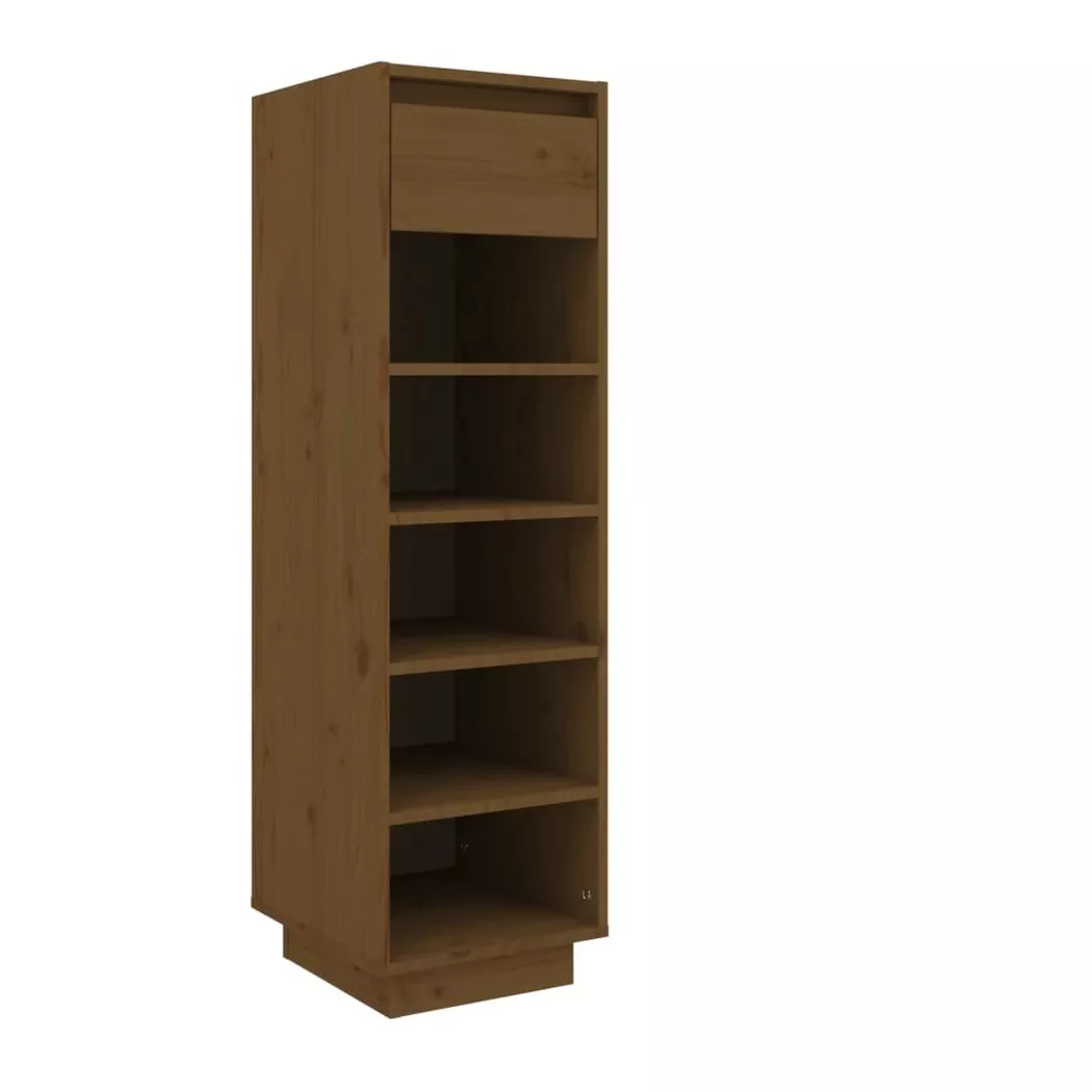 vidaXL Schuhregal Honigbraun 30x34x105 cm Massivholz Kiefer