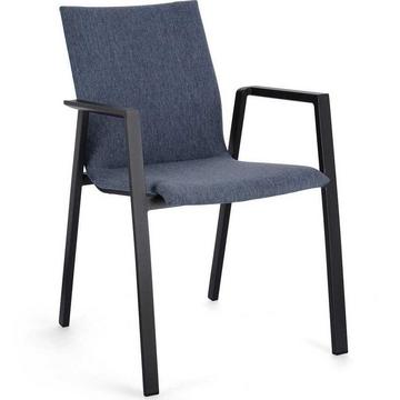 Poltroncina da giardino Odeon antracite-denim