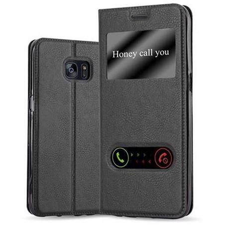 Cadorabo  Housse compatible avec Samsung Galaxy S7 EDGE - Coque de protection avec fermeture magnétique, fonction de support et 2 fenêtres de visualisation 