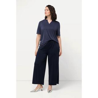 Ulla Popken  Jupe-culotte à jambe large et taille élastique. Modal mélangé 