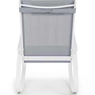 mutoni Chaise à bascule de jardin Demid avec appui-tête blanc  