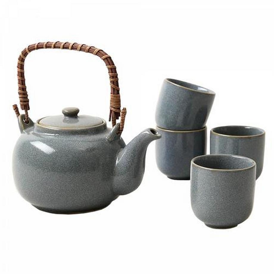 Esmee Service à thé en céramique « Japandi » 5 pièces  