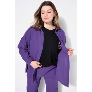 Studio Untold  Musselin Bluse, oversized, Hemdkragen, Langarm 