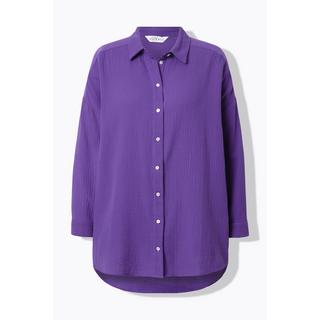 Studio Untold  Musselin Bluse, oversized, Hemdkragen, Langarm 