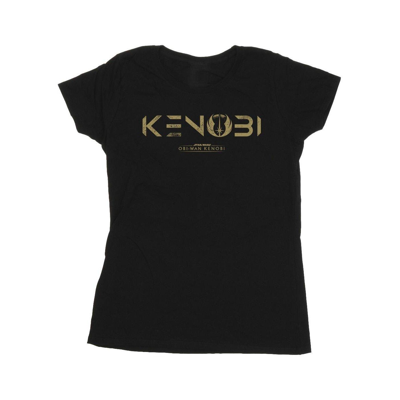 Image of Obiwan Kenobi Logo Tshirt Damen Schwarz S
