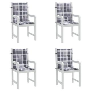 VidaXL Coussins de chaise de jardin 4 pcs Carreaux 100x50x3 cm  