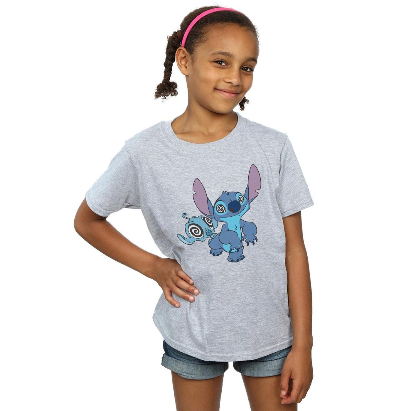 Image of Lilo And Stitch Hypnotized Tshirt Unisex Grau 116
