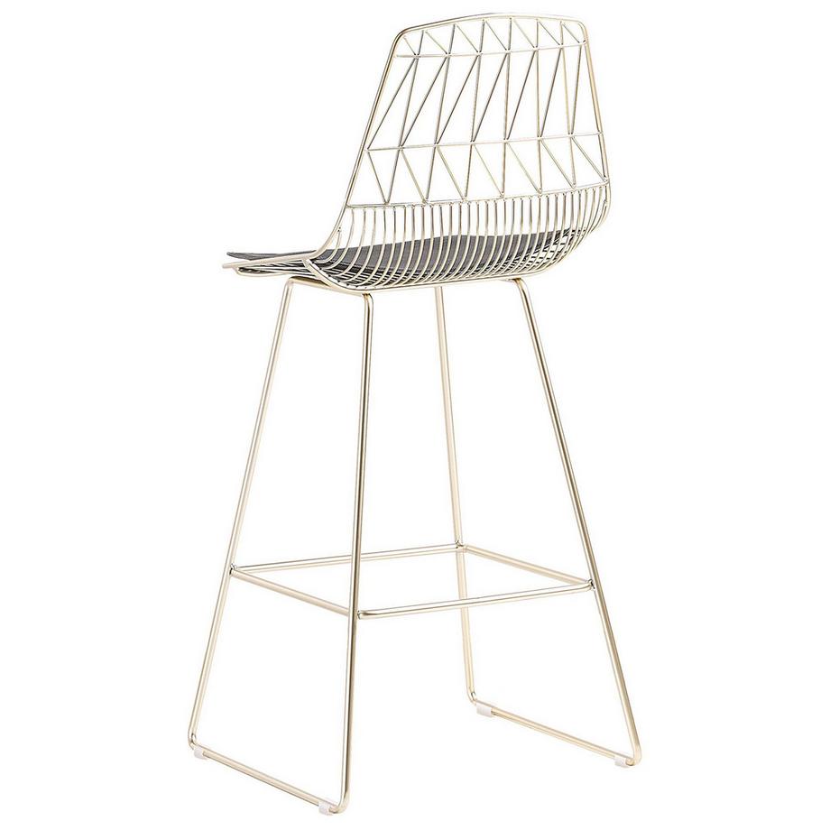 Beliani Set mit 2 Barstühlen aus Stahl Modern PRESTON  