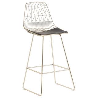 Beliani Lot de 2 chaises de bar en Acier Moderne PRESTON  