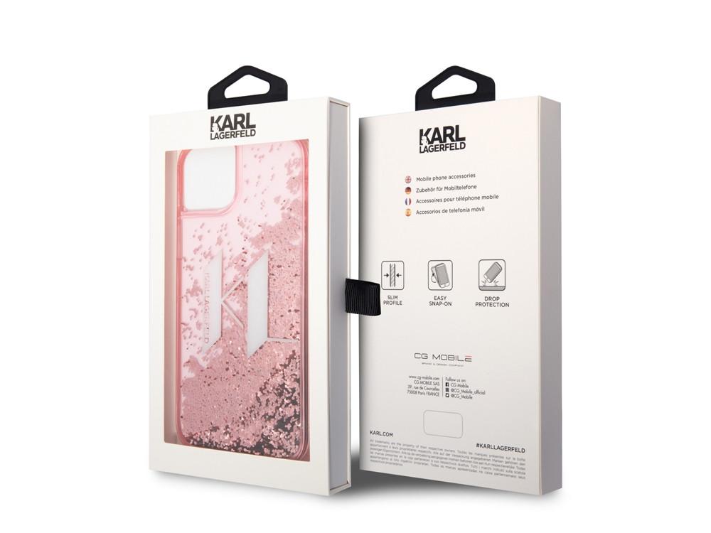 KARL LAGERFELD  Cover iPhone 14 Glitter KL paillette 